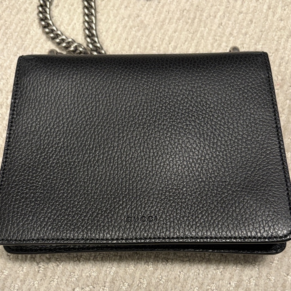 Like New Gucci Leather Chain Shoulder Bag - Picture 11 of 11